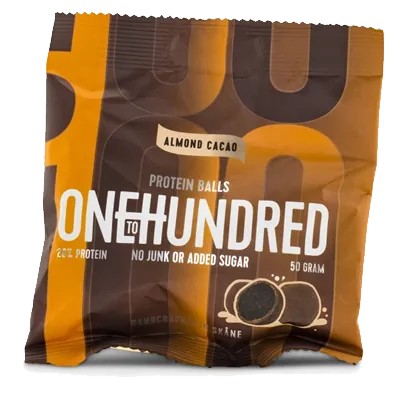 One To Hundred Protein Balls Almond Cacao Protein Balls