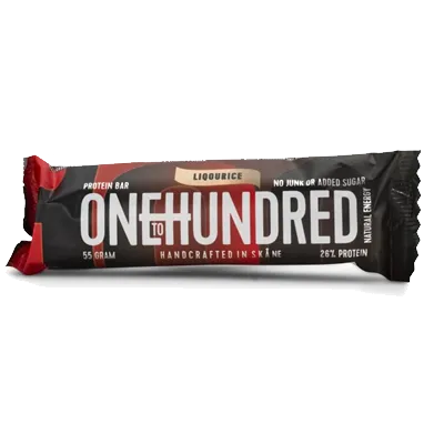 One To Hundred Liquorice Protein Bar